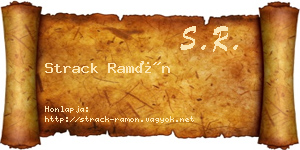Strack Ramón névjegykártya